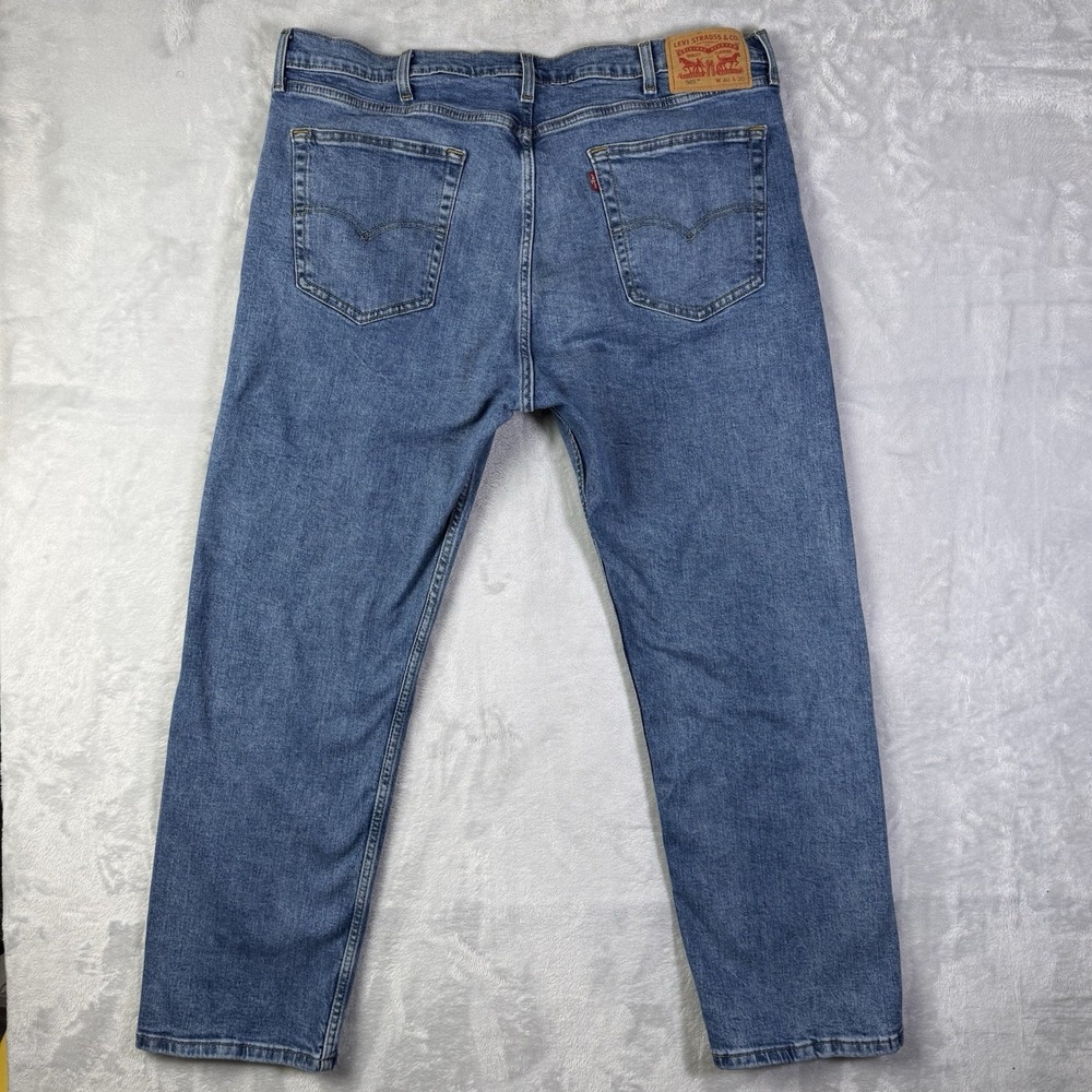 Levi's 505 Medium Wash Jeans Men's 40 x‎ 30 95% Cotton Classic Fit Straight Leg